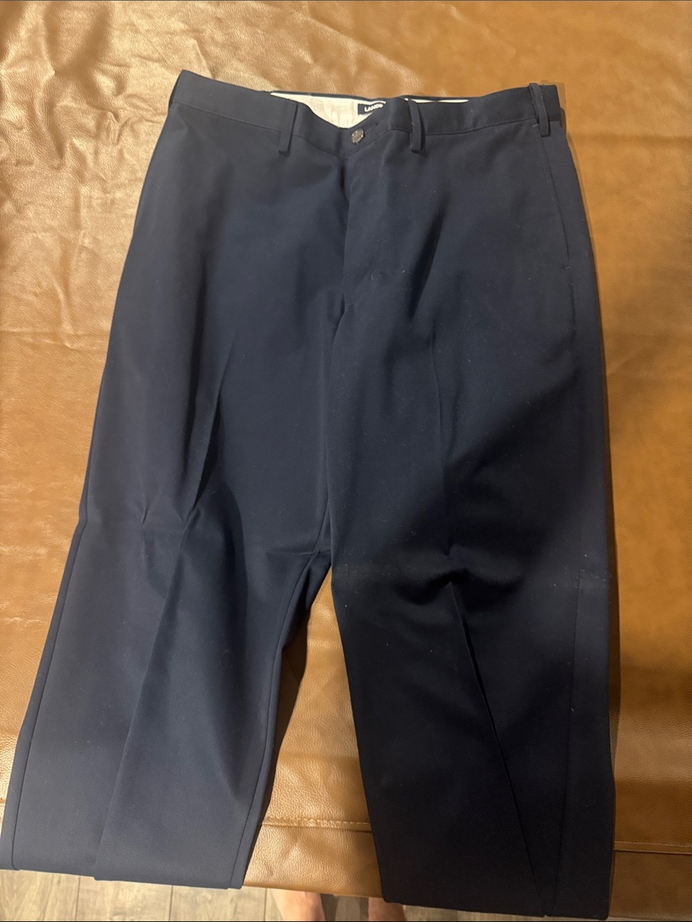 Lands' End Navy Men's Traditional Fit Pants | Waist 35